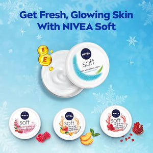 NIVEA Moisturising Cream, Soft Refreshing for Face Body Hands, Fast Absorbing, Jar 2x300ml
