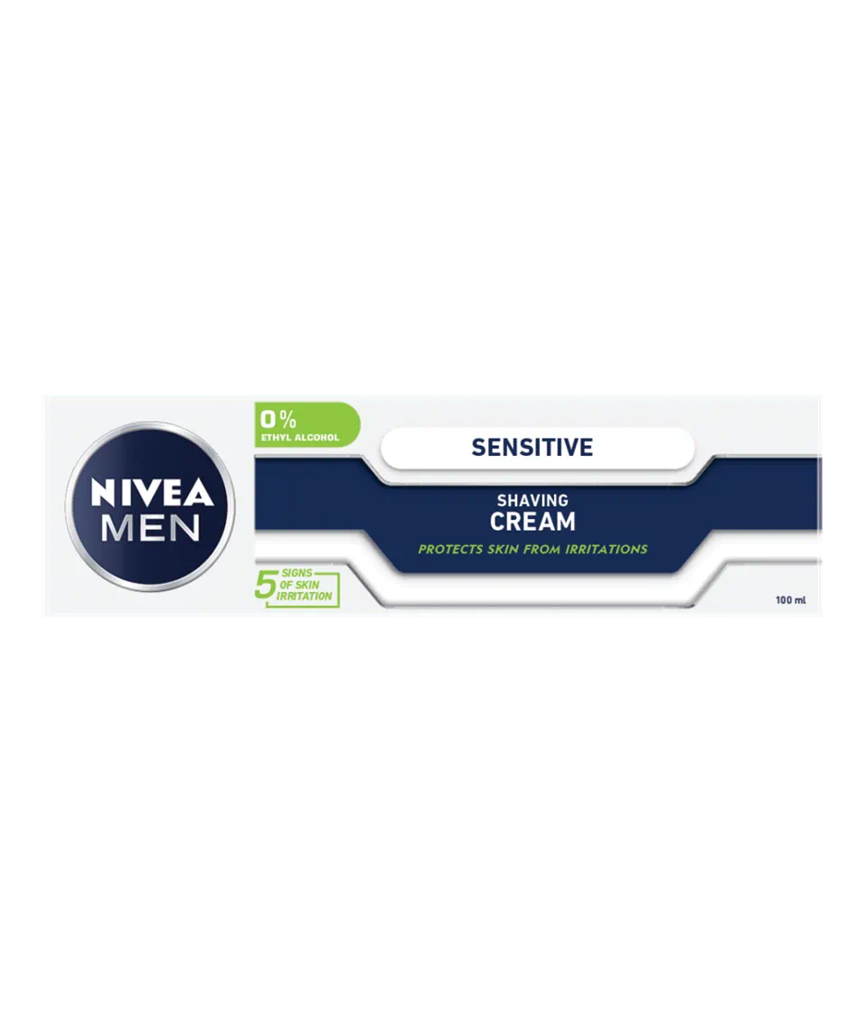 NIVEA MEN Shaving Cream, Sensitive Chamomile & Hamamelis, 100ml