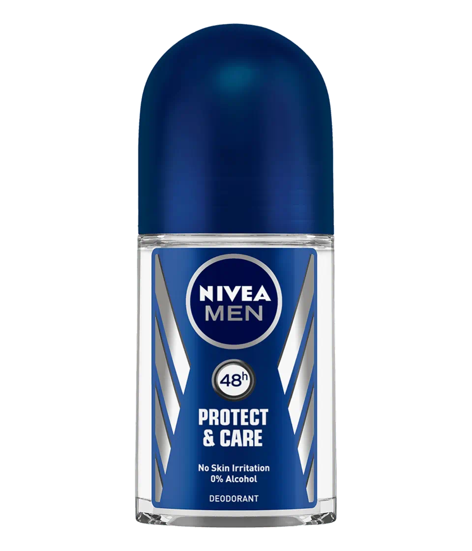 NIVEA MEN Antiperspirant Roll-on for Men, Black & White Invisible Protection Original, 2x50ml
