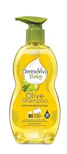 DermoViva Baby Olive Shampoo - 500ml | pH 5.5 - 6 | Gentle Cleanser with No Tear Formula