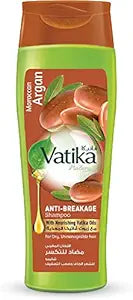 Vatika Naturals Moroccan Argan Anti-Breakage Shampoo 400ml | Moisture Soft Hair | For Dry, Unmanageable Hair