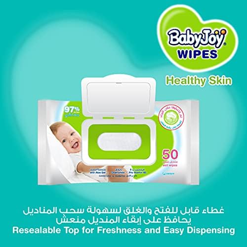 BabyJoy Healthy Skin Wet Wipes, Mega Pack, 200 Baby Wipes