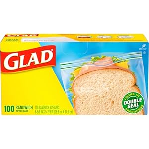 Glad Zipper Sandwich Bags - 100 Count