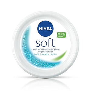 NIVEA Soft Moisturising Cream (300ml), 48H Moisturising Cream for Face, Body and Hands with Vitamin E and Jojoba Oil, Hand Cream Moisturises Deeply, Vegan Formula Day Cream