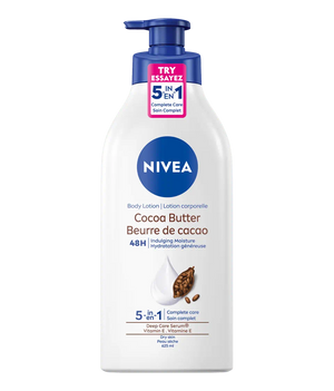 NIVEA Body Lotion for Dry Skin, Cocoa Butter, 5in1 Complete Care, 48H Deep Moisture, 625ml