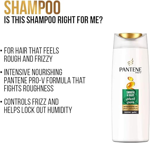 Pantene Pro-V Smooth & Silky Shampoo Pack, 600Ml & 200Ml