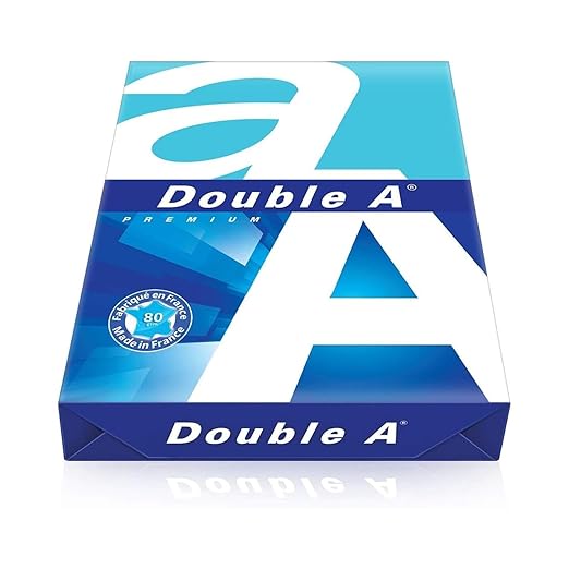 Double A - Printer Copy Paper, Size A4, GSM 80, 500 Pages Ream - White