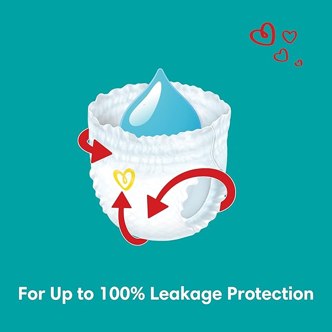 Pampers Baby-Dry Pants Diapers with Aloe Vera Lotion, 360 Fit & up to 100% Leakproof, Size 4, 9-14kg, Jumbo Pack, 52 Count