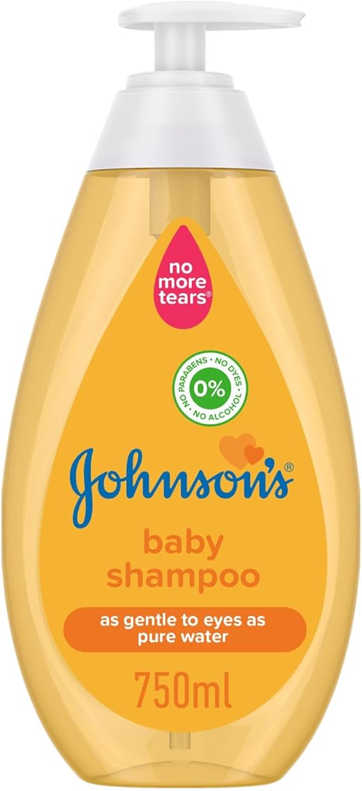 Johnson's Baby Shampoo, Made with NO MORE TEARS formula that is gentle to the eyes as pure water. Free from Dyes, Parabens, Phthalates, Sulphates, and Alcohol, 750ml