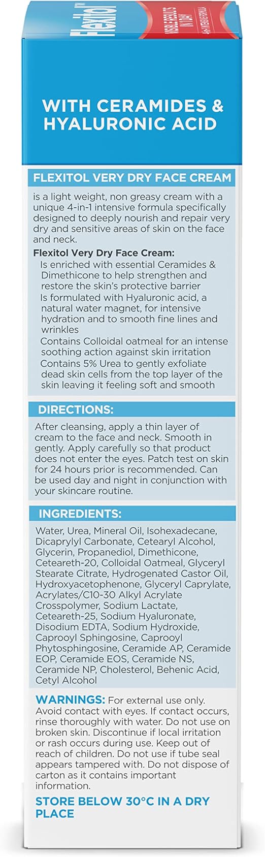 Flexitol Very Dry Skin face cream 50g, Urea