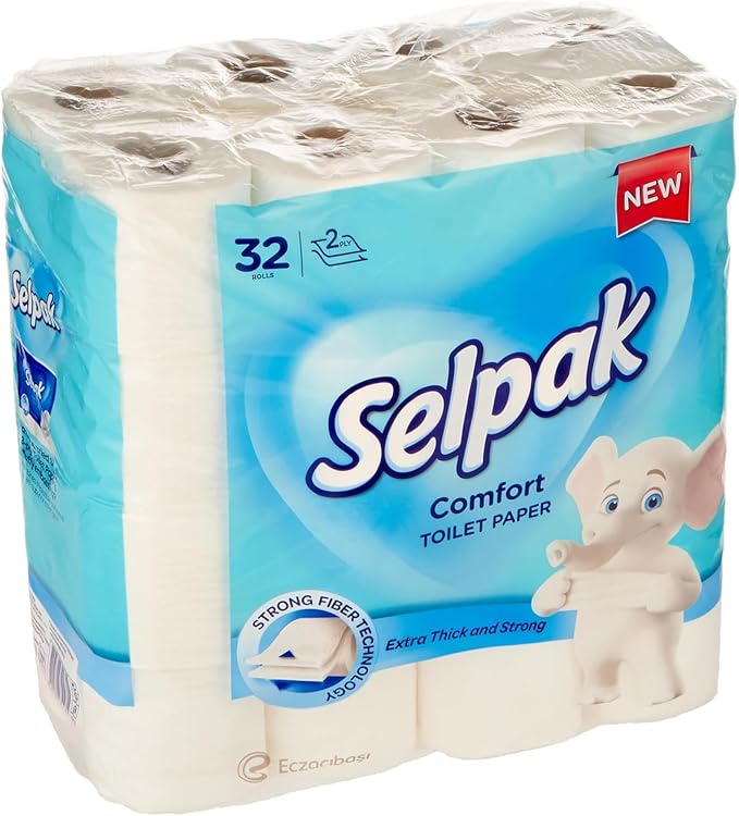Selpak 2 Ply Toilet Paper 32 Rolls 150 Sheets
