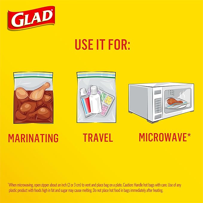 Glad Zipper Sandwich Bags - 100 Count