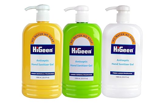 HiGeen Anti-bacterial Hand Sanitizer Gel Fresh Maracuja Fragrance, 1000ml