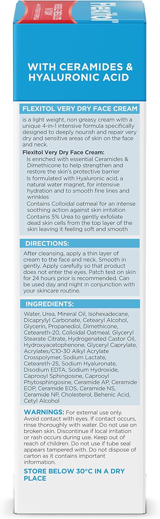 Flexitol Very Dry Skin face cream 50g, Urea