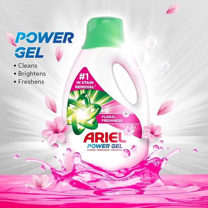 Ariel Automatic Liquid Gel with a Touch of floral Freshness 1.8L (Pack of 2)