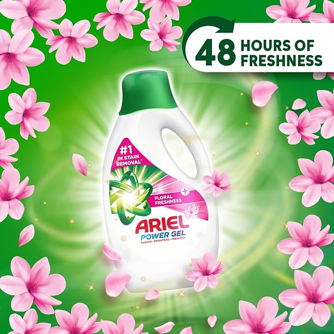 Ariel Automatic Liquid Gel with a Touch of floral Freshness 1.8L (Pack of 2)
