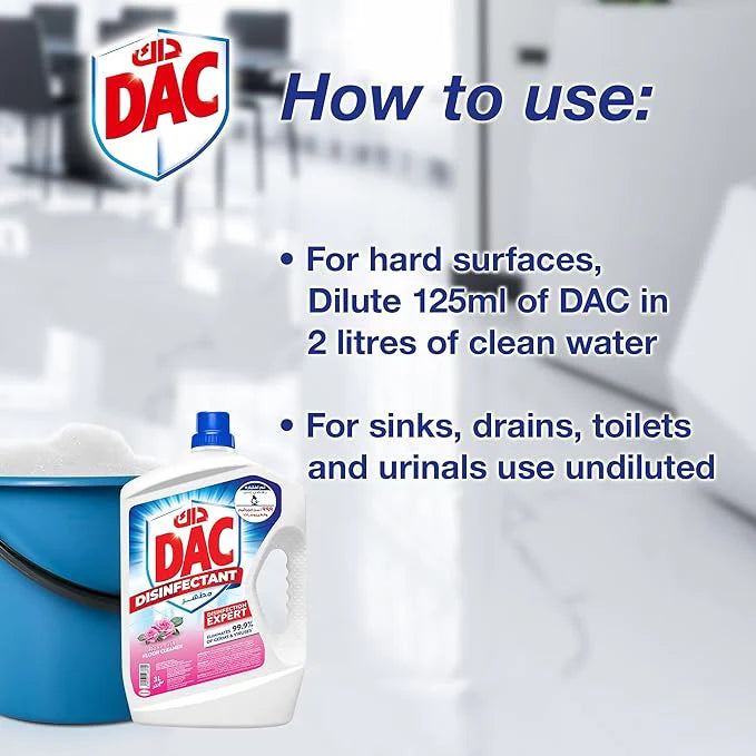 Dac Disinfectant - Rose, 4.5 Liters