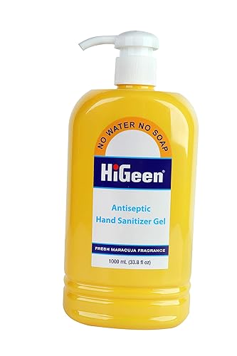 HiGeen Anti-bacterial Hand Sanitizer Gel Fresh Maracuja Fragrance, 1000ml