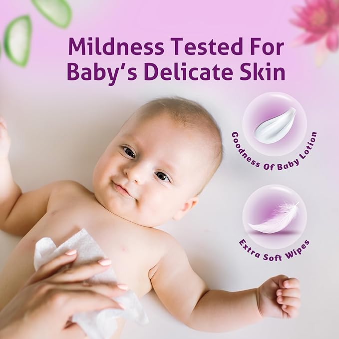 Himalaya Since 1930 Gentle Cleansing Baby Wipes Alcohol & Paraben Free for Sensitive Skin - 48 wipes X 4 packs (192 Wipes)