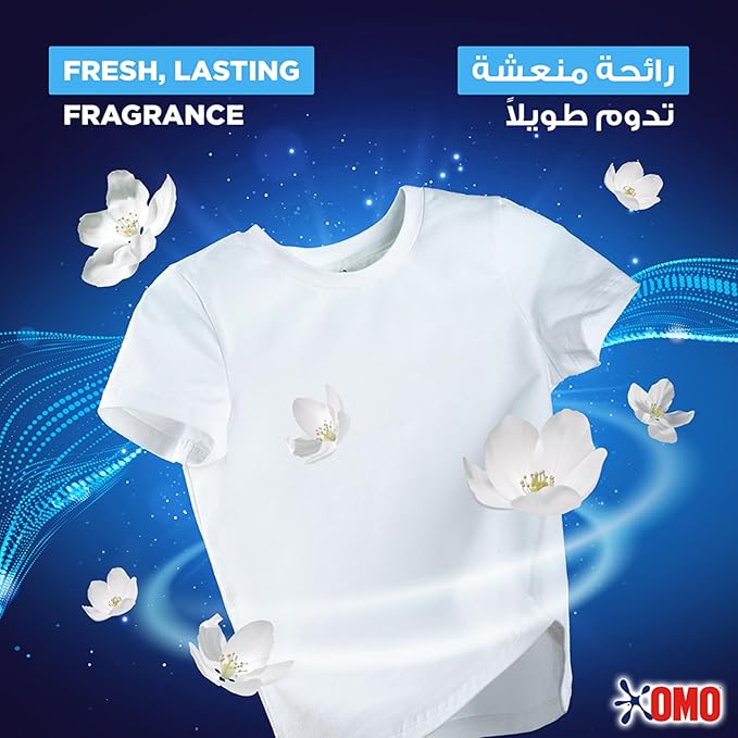OMO Automatic Powder Laundry Detergent, Active,up to 100% stain removal in 1 wash*, 10 Kg, Packaging may vary
