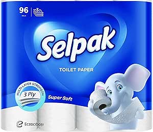Selpak 3 Ply Toilet Paper 96 Rolls 140 Sheets
