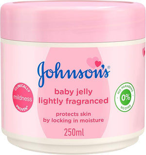 Johnson's Baby Jelly, specially formulated to protect newborn baby skin by creating a light protective barrier against wetness and preventing nappy rash, 250ml