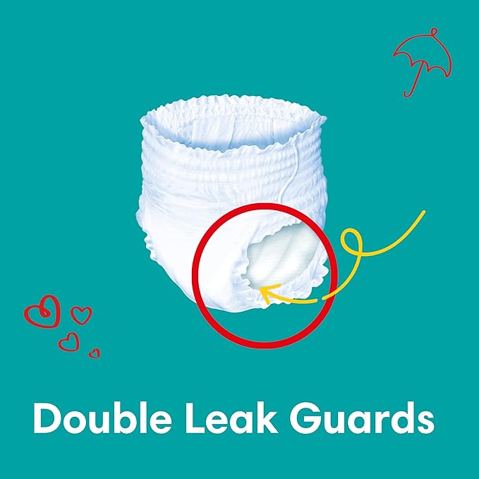 Pampers Baby-Dry Pants Diapers with Aloe Vera Lotion, 360 Fit & up to 100% Leakproof, Size 5, 12-18kg, Mega Pack, 48 Count
