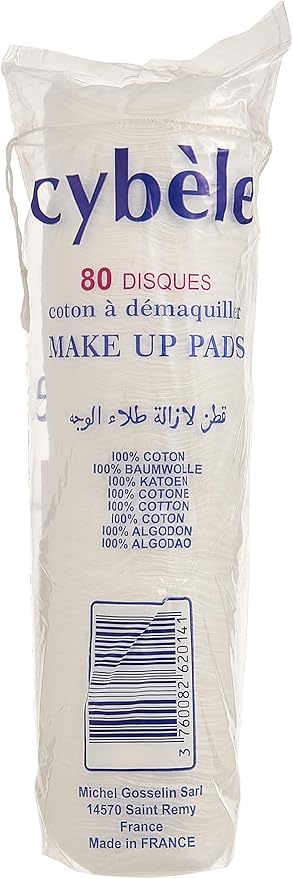 Cybele Round Cotton Pads 80 Pieces, White