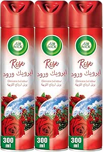 Air wick Freshener Aerosol Rose 300ml, Pack of 3