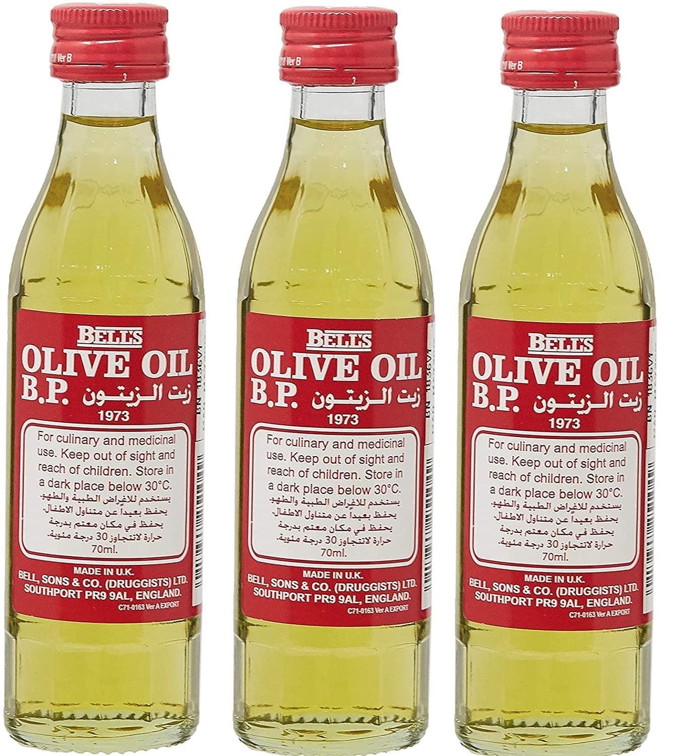 Bell's Olive Oil B.P.70ml - Tripack
