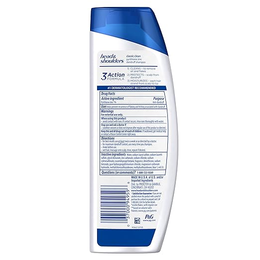 Head & Shoulders Classic Clean, Anti-Dandruff Shampoo for Normal Hair, 1 L