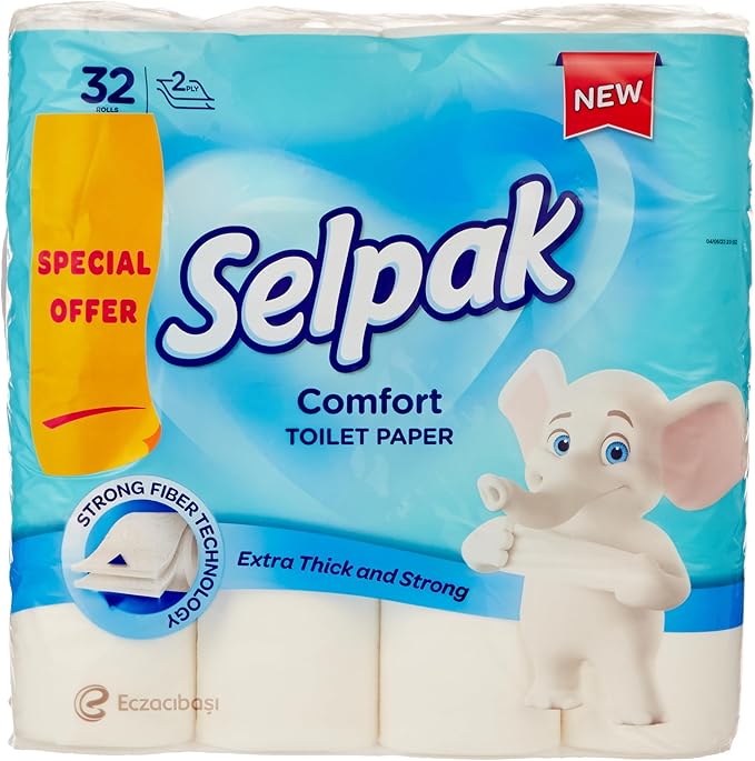 Selpak 2 Ply Toilet Paper 32 Rolls 150 Sheets