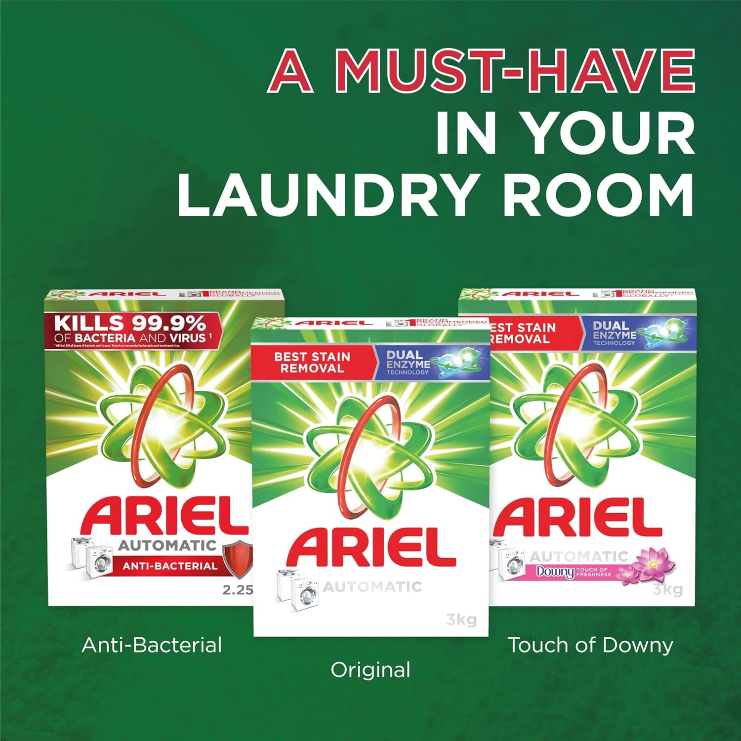 Ariel Automatic Powder Laundry Detergent, Original Scent, 2x7Kg