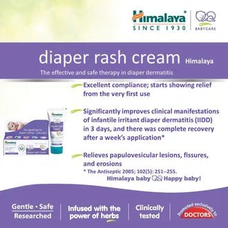 Himalaya Since 1930 Diaper Rash Cream Reduces Redness & Irritation Caused by Diapers |Free from Parabens -100ml