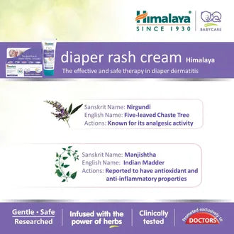 Himalaya Since 1930 Diaper Rash Cream Reduces Redness & Irritation Caused by Diapers |Free from Parabens -100ml