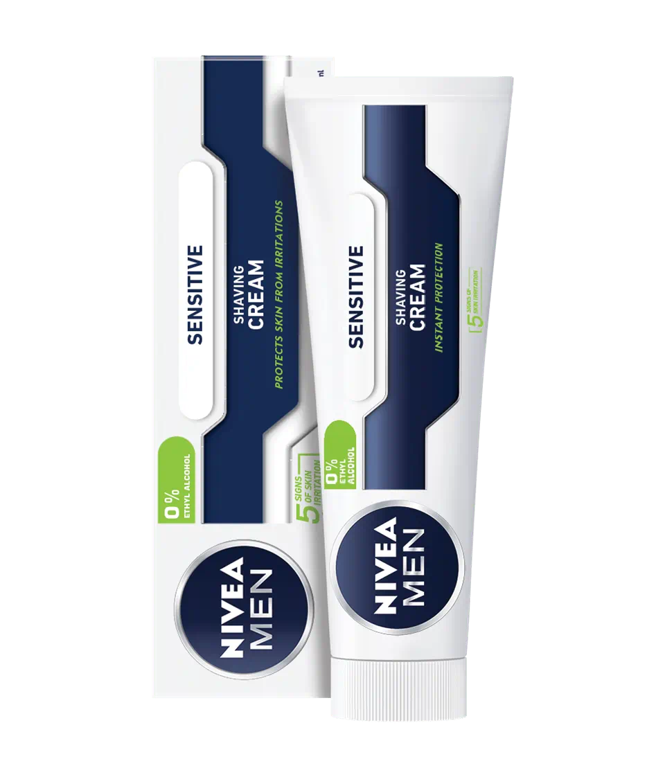 NIVEA MEN Shaving Cream, Sensitive Chamomile & Hamamelis, 100ml