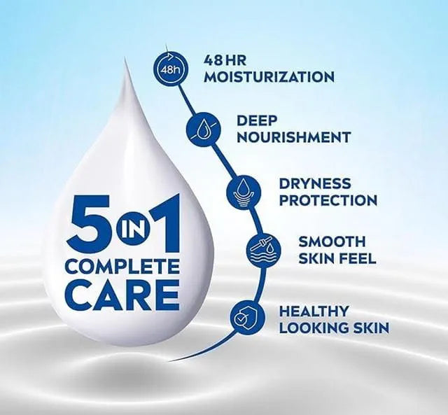 NIVEA Body Lotion for Dry Skin, Cocoa Butter, 5in1 Complete Care, 48H Deep Moisture, 400ml