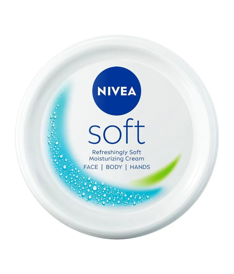 NIVEA Moisturising Cream, Soft Refreshing for Face Body Hands, Fast Absorbing, Jar 2x300ml