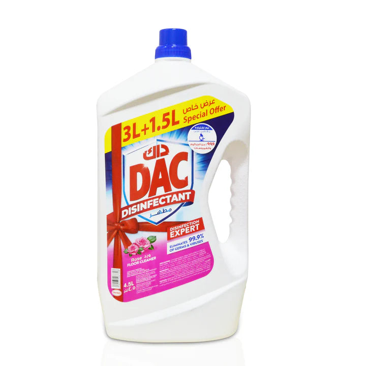 Dac Disinfectant - Rose, 4.5 Liters