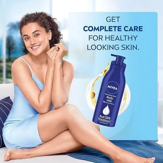 NIVEA Body Lotion for Dry Skin, Cocoa Butter, 5in1 Complete Care, 48H Deep Moisture, 400ml
