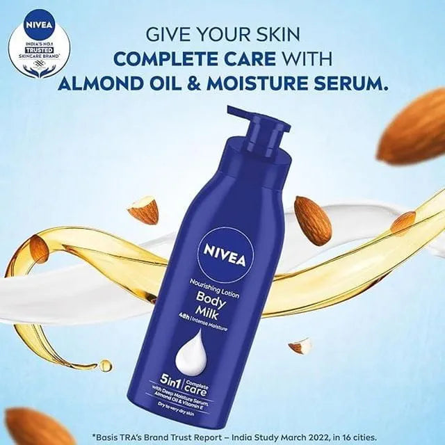 NIVEA Body Lotion for Dry Skin, Cocoa Butter, 5in1 Complete Care, 48H Deep Moisture, 400ml